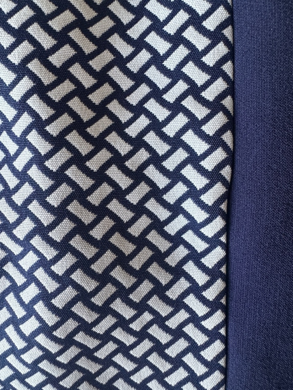 Tahari ASL Navy White Colorblock Geometric Sheath Work Dress Size 2 - Picture 8 of 10